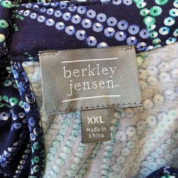 Berkley Jensen Size XXL Braided Halter Maxi Dress New w/ Tags Blue Palm Print - Picture 8 of 12